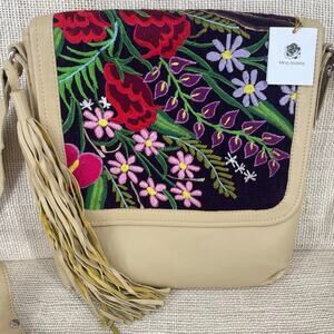 Mina‎ Alvarez NWT Crossbody, Purse, Boho, Mexican Style, Embroidered, Colorful!